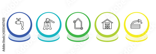 Foto agriculture farming outline icon set