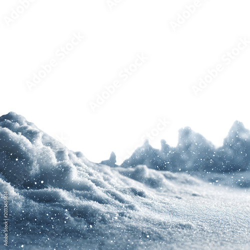 Professional Winter Snow Background for Creative Projects with Ample Copy Space