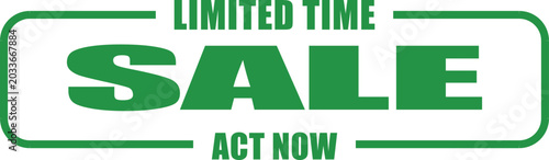 Cuadro en lienzo Eye catching green commercial banner promoting a limited time sale encouraging i