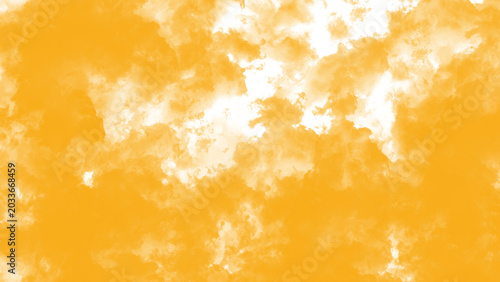 Photos Yellow watercolor splash background, vibrant orange ink wash texture, abstract a