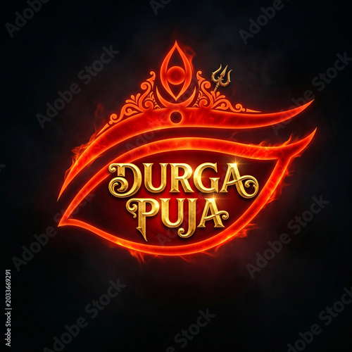 Dramatic fiery "Durga Puja"...