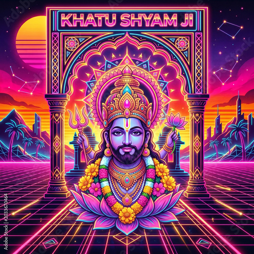 Vibrant Neon Art Portrait o...