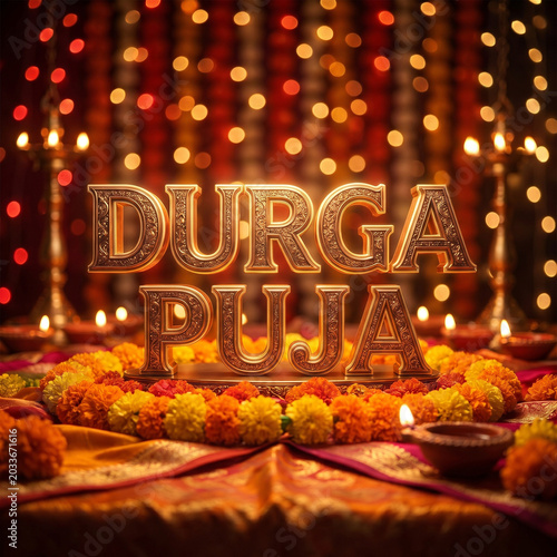 Elegant Durga Puja festival...