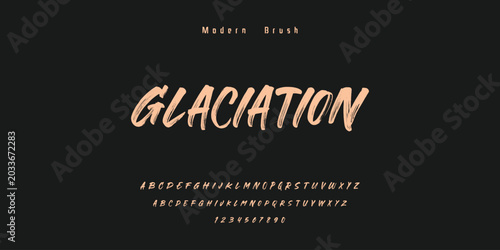 Fotografie Glaciation Modern Brush Font