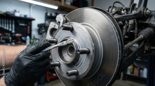 Hands Applying Anti-Seize Compound to Wheel Hub Before Mounting