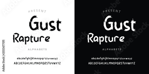 Foto Gust Rapture Font Alphabets Vector
