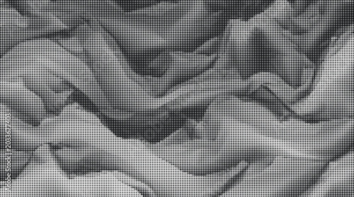 Φωτογραφία A close-up view of crumpled fabric with smooth transparent background texture