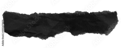Torn Black Paper with Wrinkles