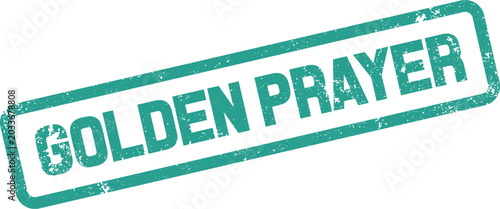 Bilde på lerret Golden Prayer spiritual stamp illustrating heartfelt devotion and sacred moments