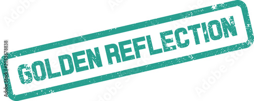 Photos Golden Reflection concept stamp illustrating introspection and personal growth w