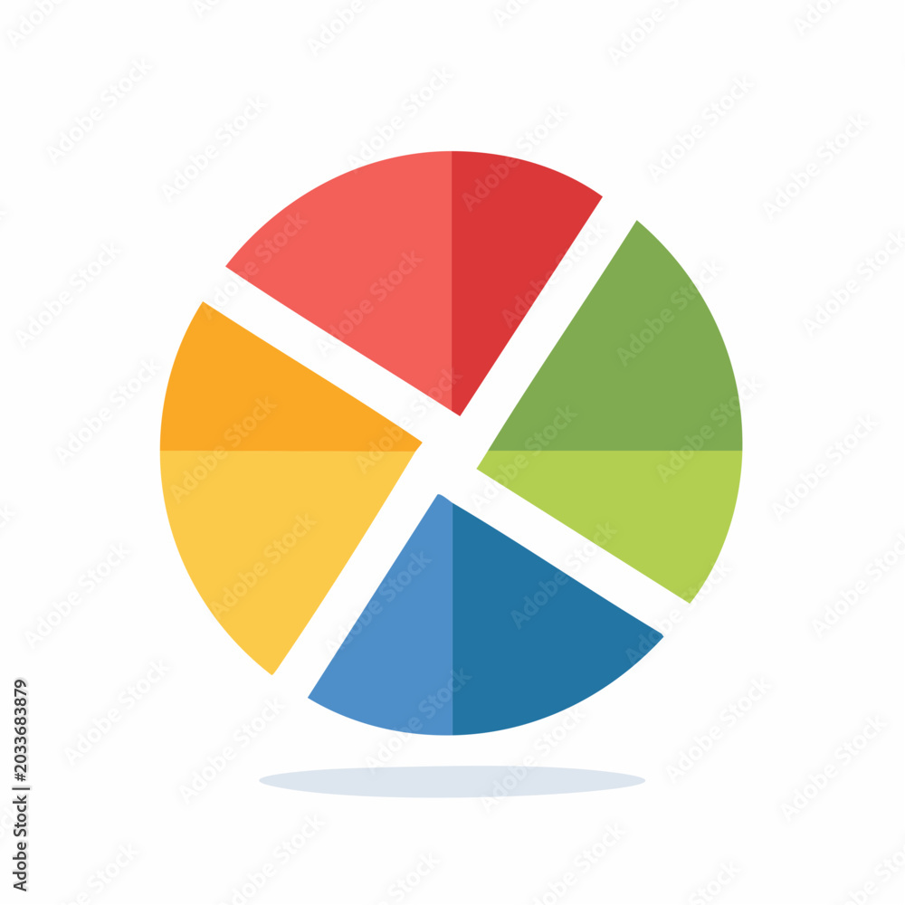 Fototapeta premium Colorful Pie Chart Icon