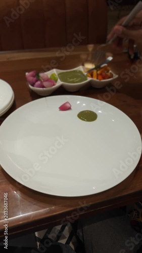 table setting at restaurant