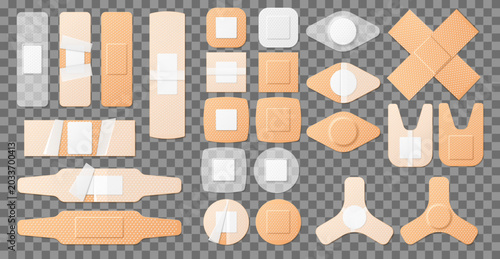 Tablou pe pânză Realistic medical plasters