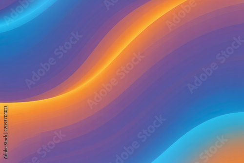 Abstract wave background with smooth flowing vibrant orange purple and blue gradient color transitions