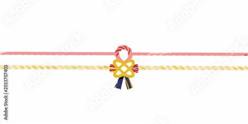 Photos Japanese Decorative Cord With Knot And Tassels Vector Illustration