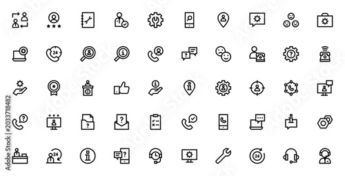Foto Customer service icon set