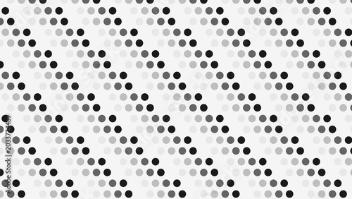 Repeating geometric pattern of gray circles forming diagonal triangular arrays on a light background.