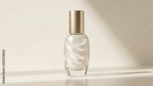 Luxury Essence Bottle with Liquid Ripple Pattern Inside Glass Container