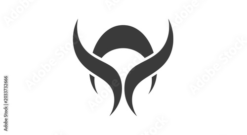 Tableau sur toile Black abstract symbol logo design.