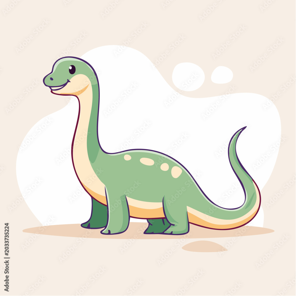 Fototapeta premium Cute cartoon dinosaur illustration