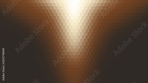 Foto background design with white, brown, and dark brown gradient hexagon pattern surface