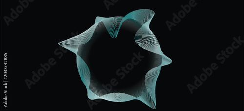 Beautifully shining colour wheel on black background.
