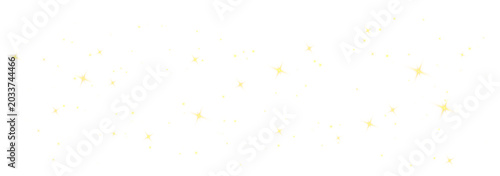 Orange sparkling stars and glitter dust isolated on transparent PNG background. Magical glowing particle overlay with festive shimmer effect.
