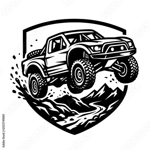 Extreme Offroad Truck Adventure Logo