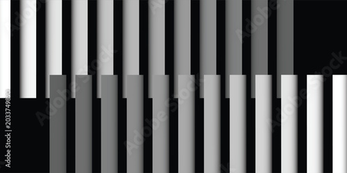 Canvastavla Vertical Grayscale Bars Geometric Abstract Pattern Study.