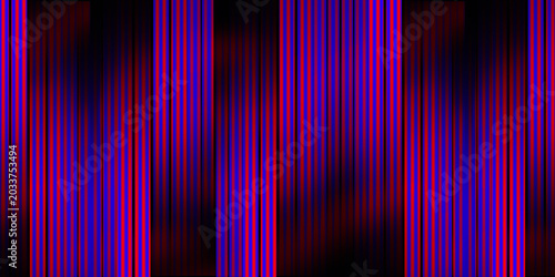 Foto Repeating straight vertical lines of varying thickness neon Blue red and linear