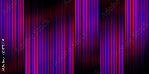 Bilde på lerret Repeating straight vertical lines of varying thickness neon Blue red and linear