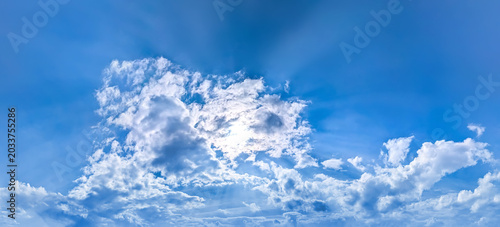 Photos Cloudscape white clouds panorama