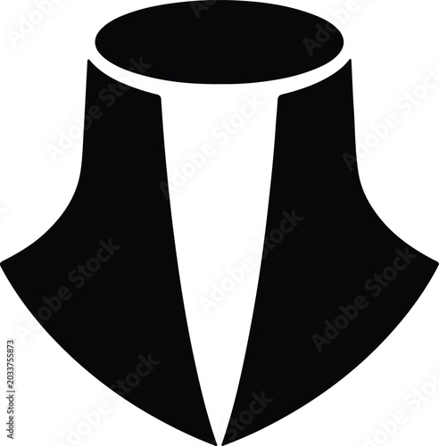 Silhouette vector elegant minimalist judge collar symbol design