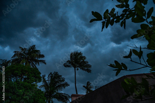 Obraz na płótnie Nor'westers are localized thunderstorms that occur during summer in Eastern South Asia