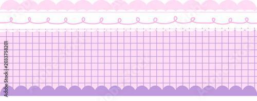 Pink grid cute pastel pattern border