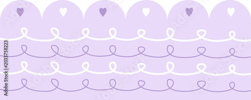 Purple cute pastel pattern border