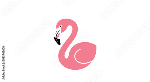Foto Pink Flamingo Inflatable Pool Toy.