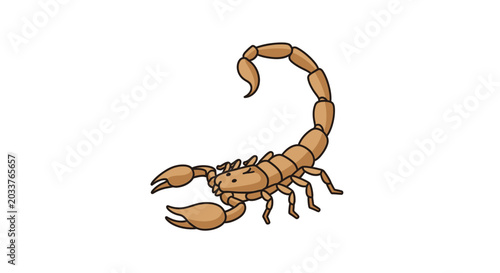 Foto Scorpion insect animal side view.