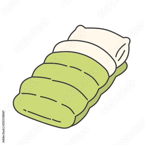 Sleeping Bag Camping Illustration