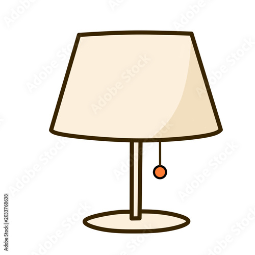 Standing Lamp Cartoon Illustration