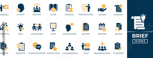 Foto Brief icon set