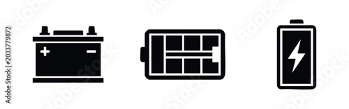Quadro su tela Car Battery and Energy Icons