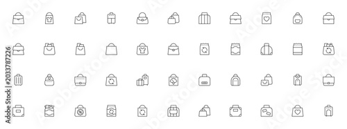 Vászonkép Bag icon set