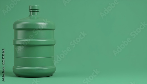 Eco Friendly Concept of Monochrome Plastic Water Jug with Copy Space