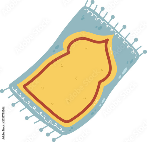 Vector illustration of a prayer mat