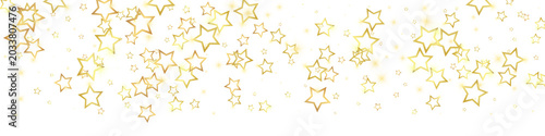 Starry night fairy tale background. Cute sparkling twinkles, christmas spirit in the air. Festive stars illustration on white background.