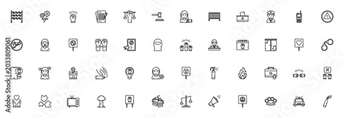 Slika na platnu Protest_2056 icon set