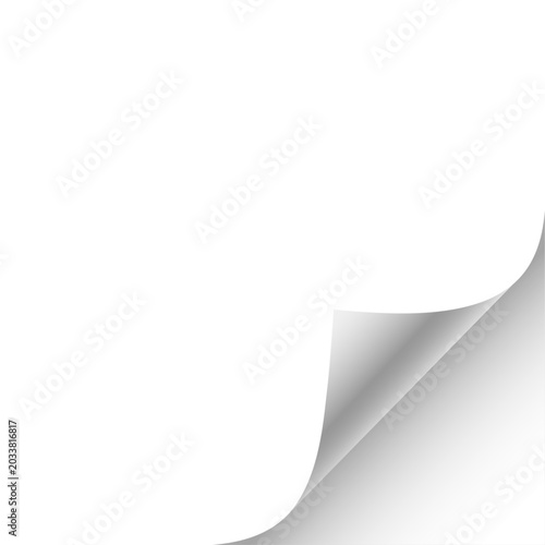 Fotografija Paper curl corner background