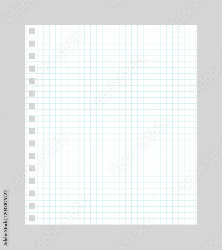 Blank squared sheet template for notebook.	
