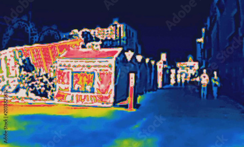 Fotografie Colorful carpet on at the Oriental bazaar